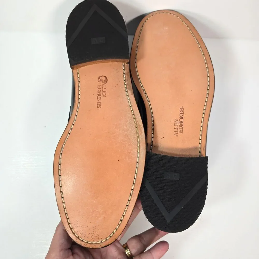 Allen Edmonds Nottingham Penny Loafers Men's 8.5 D Black Leather Made USA